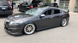 Пороги "Mugen Style" Honda Accord 8 (VIII) / Acura TSX (CU/CW) (2008-2013) + УСТАНОВОЧНЫЙ КОМПЛЕКТ