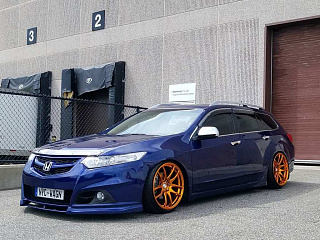 Юбка переднего бампера Modulo Honda Accord 8 (VIII) / Acura TSX (CU/CW) (2008-2013) + УСТАНОВОЧНЫЙ КОМПЛЕКТ