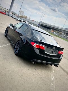 Диффузор с килями заднего бампера Honda Accord 8 (VIII) / Acura TSX (CU) (2008-2013) + УСТАНОВОЧНЫЙ КОМПЛЕКТ