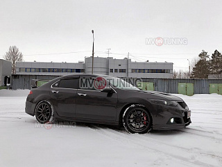 Юбка переднего бампера Modulo Honda Accord 8 (VIII) / Acura TSX (CU/CW) (2008-2013) + УСТАНОВОЧНЫЙ КОМПЛЕКТ